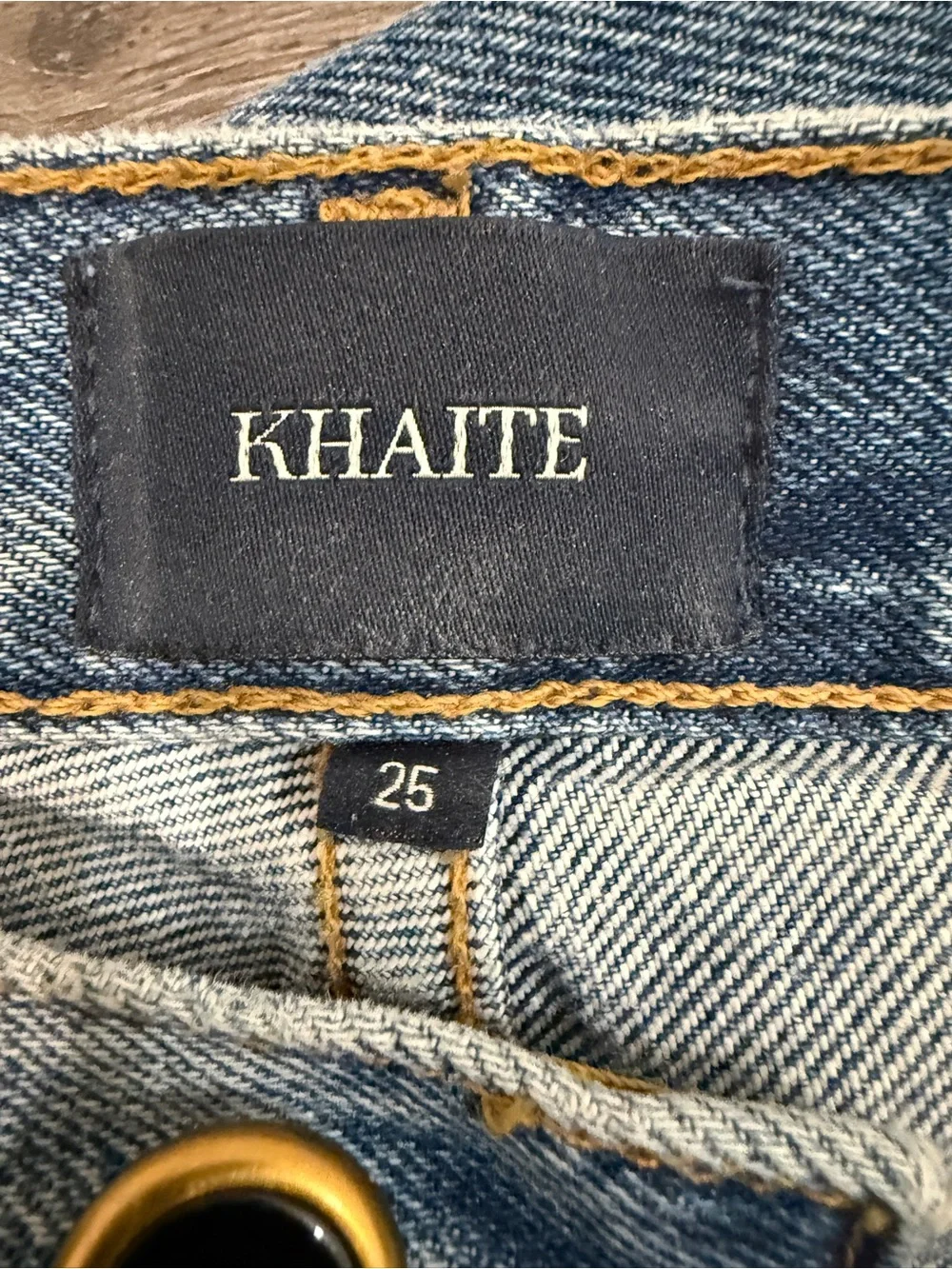 KHAITE Blue Distressed Ripped Jeans - Picture 3 of 3